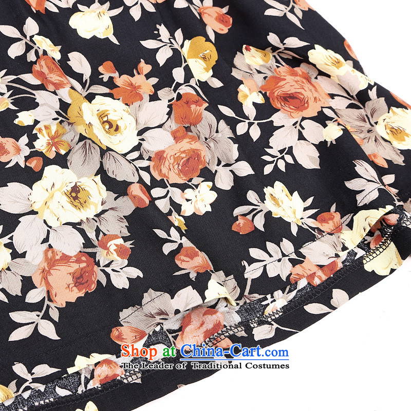 Luo Shani Flower Code women's summer sister to increase focus on people, thick mm video thin dresses 6748 floral 6XL( leisure graphics) thin shani flower sogni (D'oro) , , , shopping on the Internet