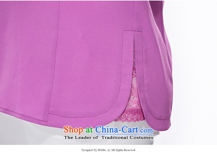 Msshe xl women 2015 new autumn romantic round-neck collar chiffon shirt shirt t-shirt 2623 3XL purple picture, prices, brand platters! The elections are supplied in the national character of distribution, so action, buy now enjoy more preferential! As soon as possible.