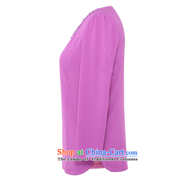 Msshe xl women 2015 new autumn romantic round-neck collar chiffon shirt shirt t-shirt 2623 3XL purple picture, prices, brand platters! The elections are supplied in the national character of distribution, so action, buy now enjoy more preferential! As soon as possible.