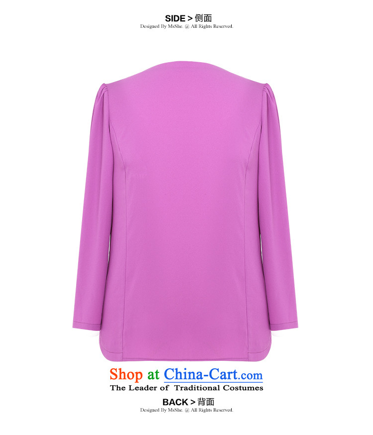 Msshe xl women 2015 new autumn romantic round-neck collar chiffon shirt shirt t-shirt 2623 3XL purple picture, prices, brand platters! The elections are supplied in the national character of distribution, so action, buy now enjoy more preferential! As soon as possible.