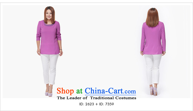 Msshe xl women 2015 new autumn romantic round-neck collar chiffon shirt shirt t-shirt 2623 3XL purple picture, prices, brand platters! The elections are supplied in the national character of distribution, so action, buy now enjoy more preferential! As soon as possible.