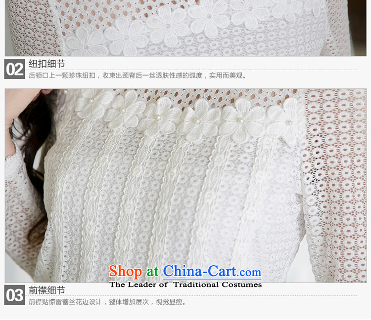 Rui Mei to fall 2015 new products long-sleeved blouses and XL engraving lace splicing pin-ju Sau San T-shirts, forming the Netherlands V5020 XXXL white picture, prices, brand platters! The elections are supplied in the national character of distribution, so action, buy now enjoy more preferential! As soon as possible.