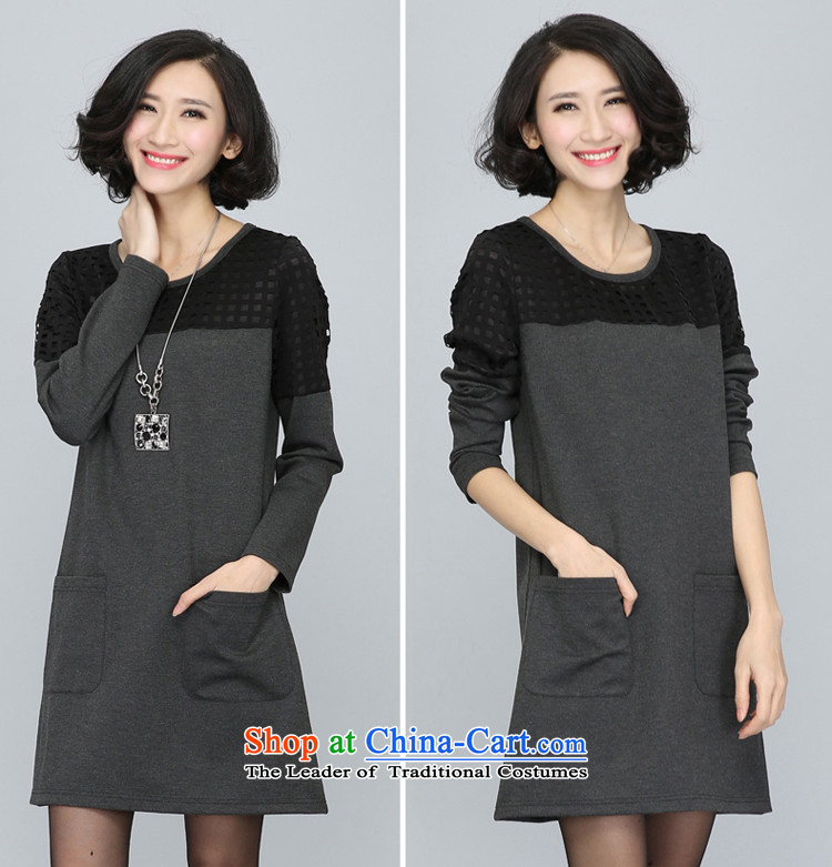 The population of the Cayman extra-thick mm autumn women 2015 new expertise with sister Korean loose video thin straight temperament dresses gray XL Photo, prices, brand platters! The elections are supplied in the national character of distribution, so action, buy now enjoy more preferential! As soon as possible.