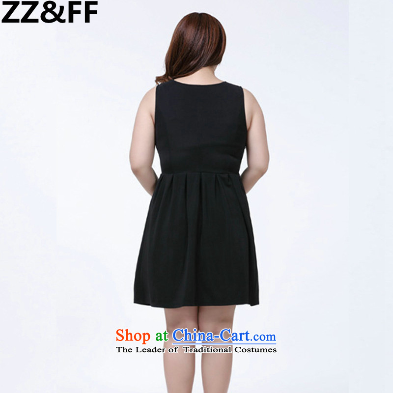 The new 2015 Zz&ff to increase women's presence among the code 200 catties thick mm loose sleeveless strap black skirt XXXXL,ZZ&FF,,, shopping on the Internet