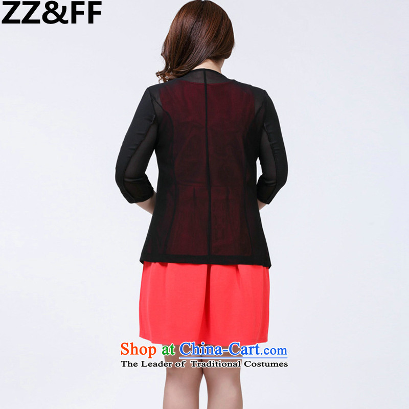 2015 Summer Zz&ff new to increase women's code 200 catties thick mm Mesh small light jacket black XXXXL,ZZ&FF,,, shopping on the Internet