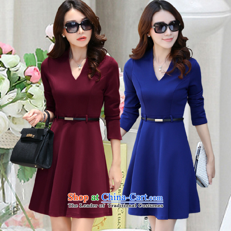 To droplets of pure 2015 autumn and winter Korean Sau San video thin OL career long-sleeved dresses girl from 8396 purple  XXL picture, prices, brand platters! The elections are supplied in the national character of distribution, so action, buy now enjoy more preferential! As soon as possible.