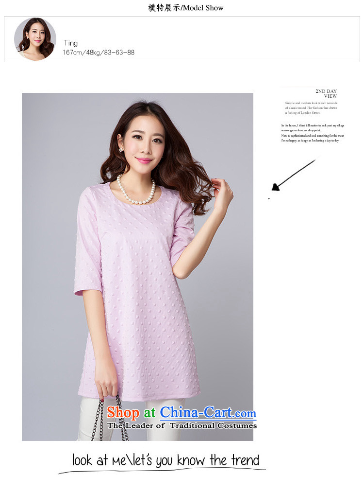Missdonut2015 summer new Korean Version to increase women's liberal, forming the basis for the fifth in the Cuff dresses lilac 3XL large pictures, prices, brand platters! The elections are supplied in the national character of distribution, so action, buy now enjoy more preferential! As soon as possible.