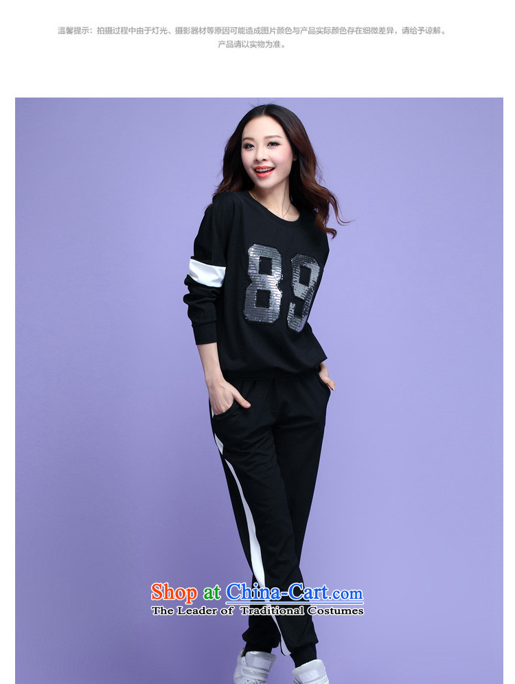 Gigi Lai to optimize M XL women during the spring and autumn of leisure new package of video thin two loose piece homewear sport trousers with thick xlarge can C.O.D. 4XL Photo Black, prices, brand platters! The elections are supplied in the national character of distribution, so action, buy now enjoy more preferential! As soon as possible.