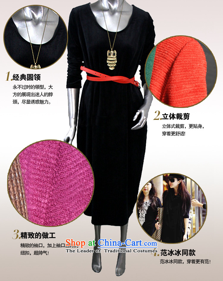 Wei Ya Ji /verragee autumn western style with Fan Bing Bing knitting loose long-sleeved dresses Sau San long skirt larger female d02 . blue XXL picture, prices, brand platters! The elections are supplied in the national character of distribution, so action, buy now enjoy more preferential! As soon as possible.