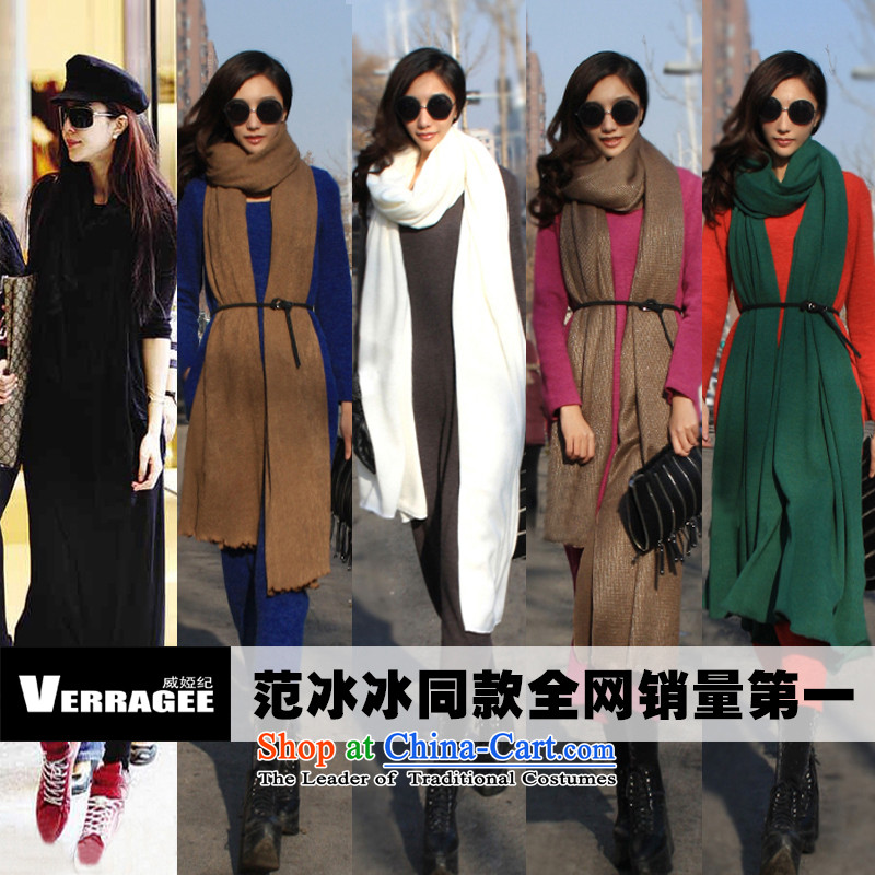 Wei Ya Ji /verragee autumn western style with Fan Bing Bing knitting loose long-sleeved dresses Sau San long skirt larger female XXL, Blue Wei Ya d02 . (verragee) , , , shopping on the Internet