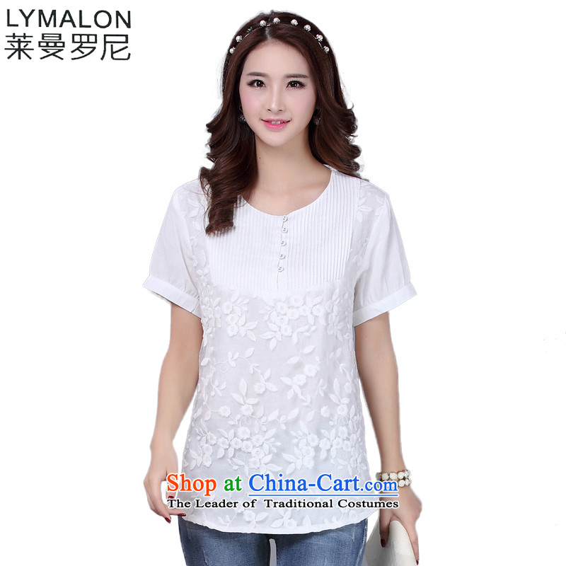 The lymalon lehmann thick, Hin thin 2015 spring/summer load new Korean version of fat mm larger female loose short-sleeved T-shirt 1606 Blue XL, Sulaiman Ronnie (LYMALON) , , , shopping on the Internet
