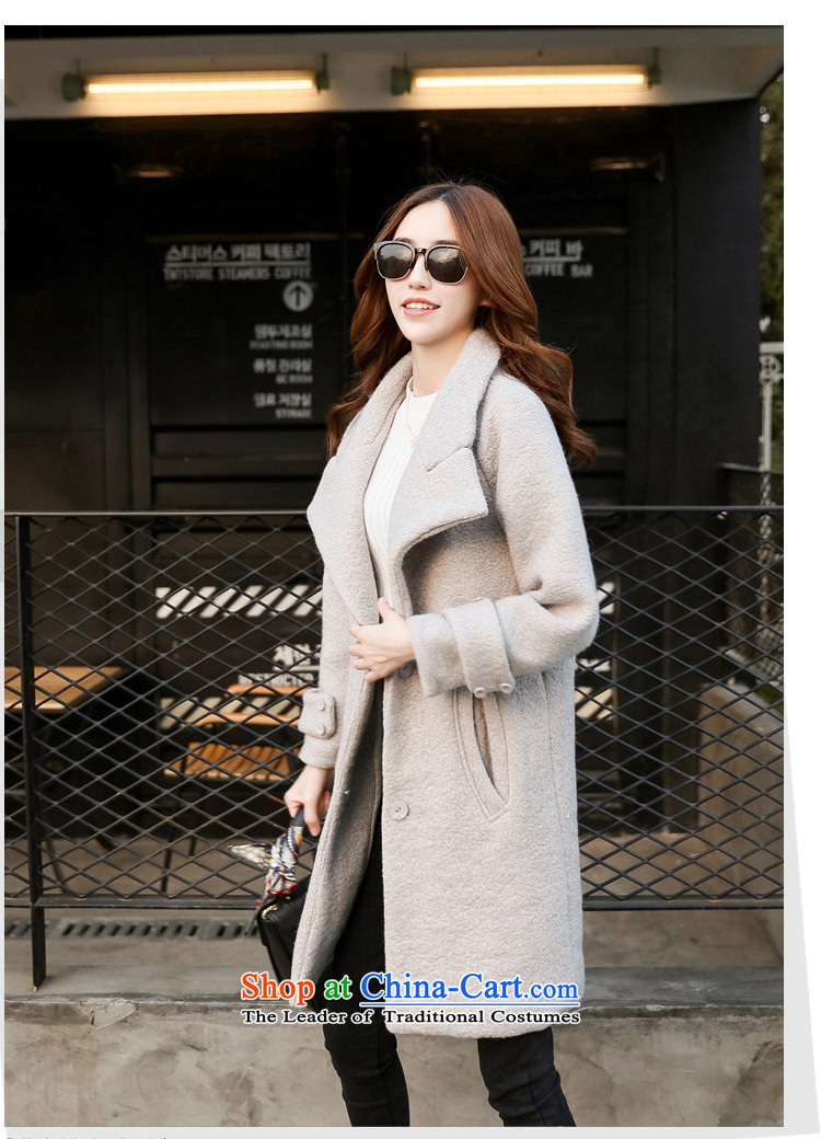 Install the latest autumn and winter COCOOKIKI2015 of long-sleeved jacket female Korean gross? long version of womens coats CC178? gray M picture, prices, brand platters! The elections are supplied in the national character of distribution, so action, buy now enjoy more preferential! As soon as possible.