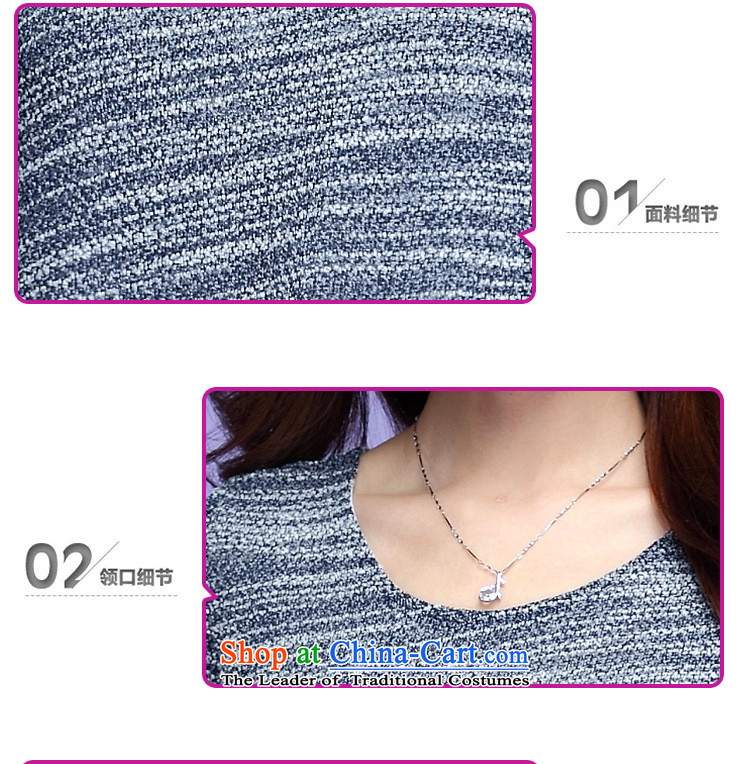 Xl Women 2015 Spring new stylish Korean Sau San video thin knitwear stitching chiffon long-sleeved shirt leave two dress thick person dresses blue 3XL to large coal pictures, price 155-170, brand platters! The elections are supplied in the national character of distribution, so action, buy now enjoy more preferential! As soon as possible.