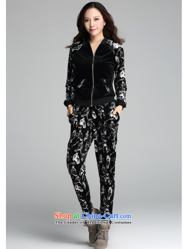 C.o.d. Package Mail to xl Korean velvet sweater kit leisure stamp sportswear Harun trousers Zip Jacket two mm thick black 3XL kit about 160-175 catty picture, prices, brand platters! The elections are supplied in the national character of distribution, so action, buy now enjoy more preferential! As soon as possible.