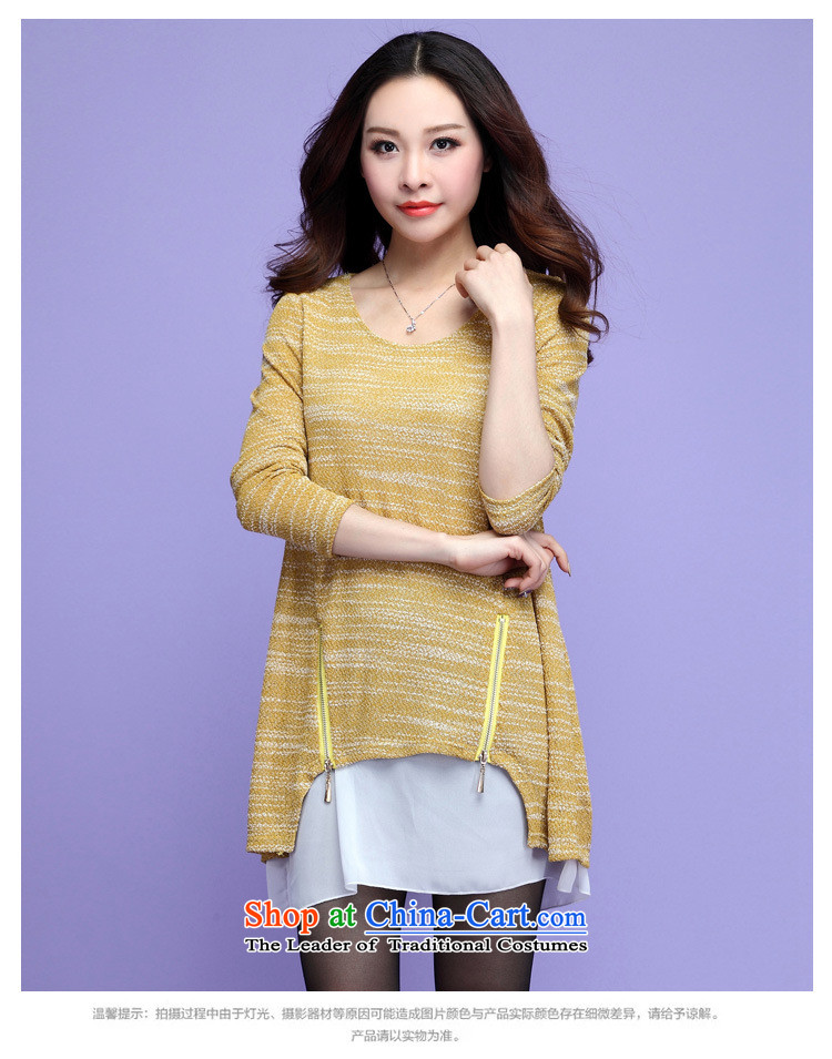Payment on delivery to xl leisure short skirts Korea long-sleeved Pullover leave two kits chiffon spell a series of dresses knitting cheongsams won belly relaxd dress shirt, blue m 3XL thick approximately 160-175 catty picture, prices, brand platters! The elections are supplied in the national character of distribution, so action, buy now enjoy more preferential! As soon as possible.