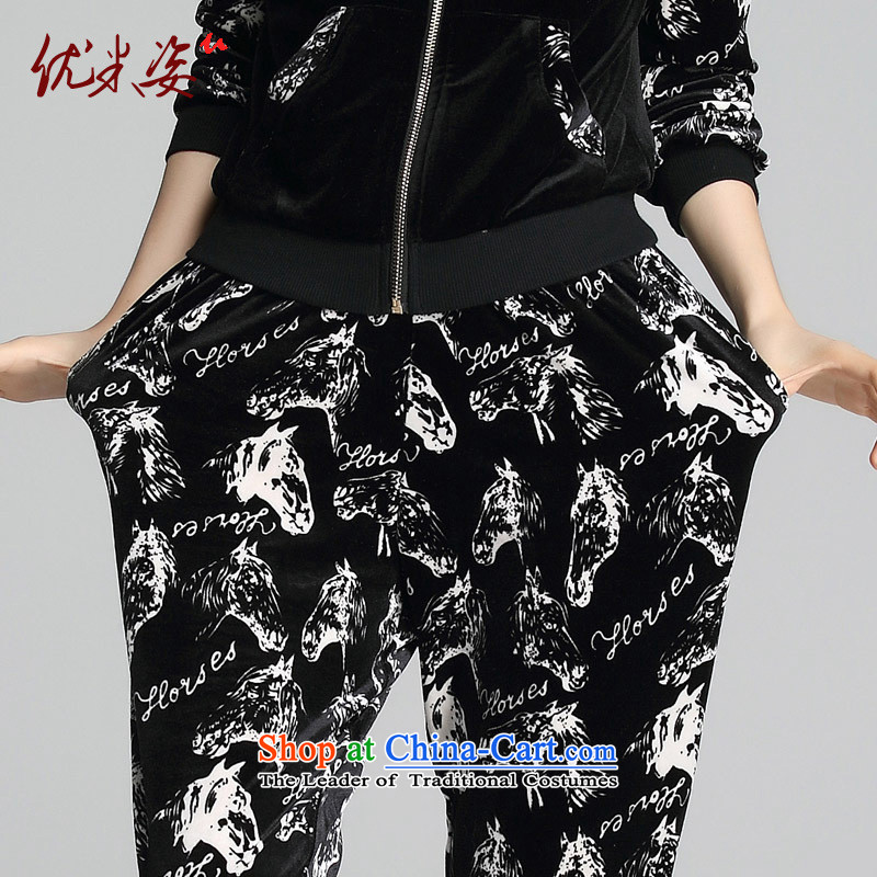 Gigi Lai to optimize m xl women during the spring and autumn of leisure new package of video thin beauty loose 200 catties thick with two-piece homewear pants C.O.D. 5XL recommendations 195-235 Black, optimize umizi postures (m) , , , shopping on the Internet
