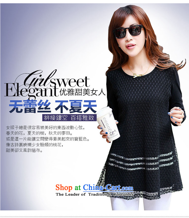 The lymalon lehmann thick, Hin thin 2015 autumn the new Korean version of large numbers of female false two long-sleeved shirt loose lace mm9371 thick blue M picture, prices, brand platters! The elections are supplied in the national character of distribution, so action, buy now enjoy more preferential! As soon as possible.