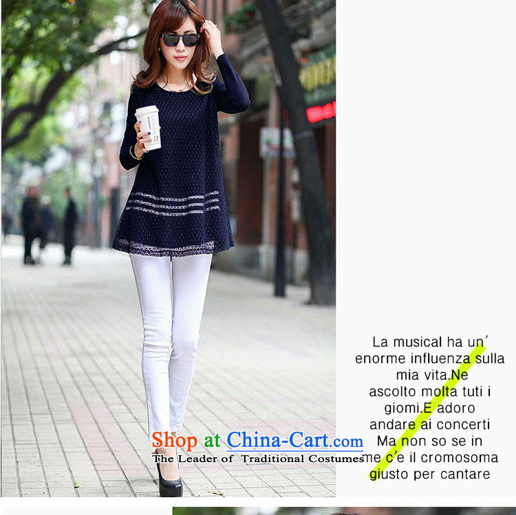 The lymalon lehmann thick, Hin thin 2015 autumn the new Korean version of large numbers of female false two long-sleeved shirt loose lace mm9371 thick blue M picture, prices, brand platters! The elections are supplied in the national character of distribution, so action, buy now enjoy more preferential! As soon as possible.
