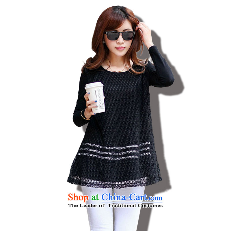 The lymalon lehmann thick, Hin thin 2015 autumn the new Korean version of large numbers of female false two long-sleeved shirt loose lace mm9371 thick blue M Lehmann Ronnie (LYMALON) , , , shopping on the Internet