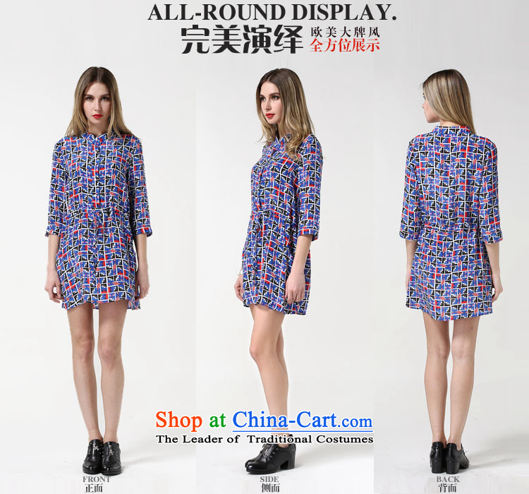 The United States concluded 2015 Europe Rui Spring New larger female thick MM Foutune of video thin round-neck collar 7 Loose Cuff saika dresses 1893 XL pictures, price suit, brand platters! The elections are supplied in the national character of distribution, so action, buy now enjoy more preferential! As soon as possible.