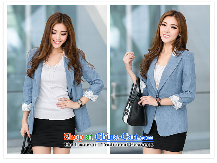 To increase the number of women in the autumn of 2015, with mm thick autumn and winter new Korean fashion lace stitching leisure emulation cowboy small jacket small business suit female suits for the light blue XXL picture, prices, brand platters! The elections are supplied in the national character of distribution, so action, buy now enjoy more preferential! As soon as possible.