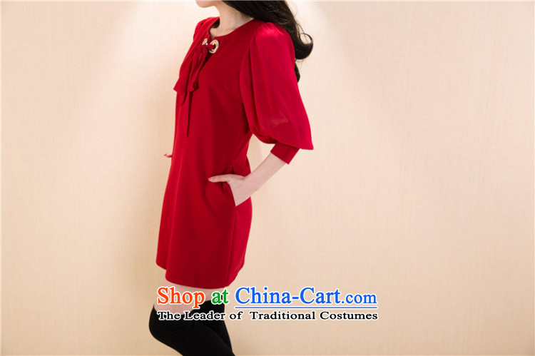   The spring and summer of 2015, Ms Audrey EU about new product code women dresses Sau San video thin stitching chiffon 7 cuff dresses  YW172 female Red 2XL Photo, prices, brand platters! The elections are supplied in the national character of distribution, so action, buy now enjoy more preferential! As soon as possible.