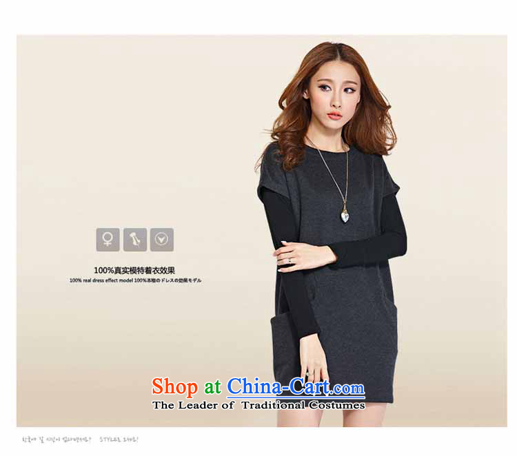 The Fik Owen larger female spring new connected main two kits loose, Hin thin, thick dark gray XXXXL skirts pictures, prices, brand platters! The elections are supplied in the national character of distribution, so action, buy now enjoy more preferential! As soon as possible.