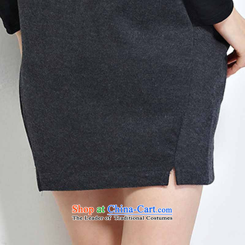 The Fik Owen larger female spring new connected main two kits loose, Hin thin, thick dark gray XXXXL, skirt the Fik fergerowen Owen () , , , shopping on the Internet