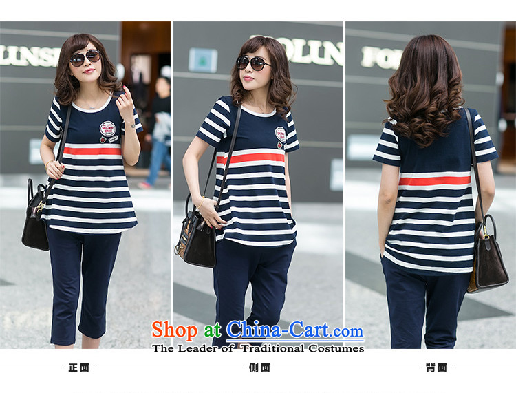 The new summer 2015 ZORMO Korean female larger sportswear thick mm to intensify the cotton quality leisure suite royal blue XXL picture, prices, brand platters! The elections are supplied in the national character of distribution, so action, buy now enjoy more preferential! As soon as possible.