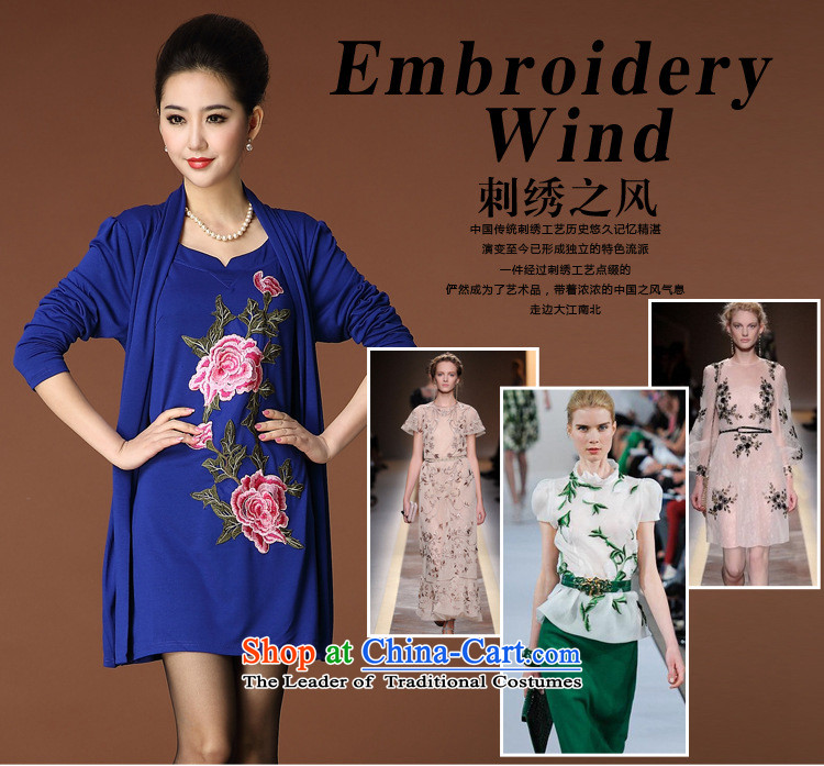 Schui shi 2015 autumn and winter in the extra-large older high-end temperament Liberal Women Mudan embroidery kit and a long-sleeved leave two pieces of knitted cotton banquet antique dresses black XXL picture, prices, brand platters! The elections are supplied in the national character of distribution, so action, buy now enjoy more preferential! As soon as possible.