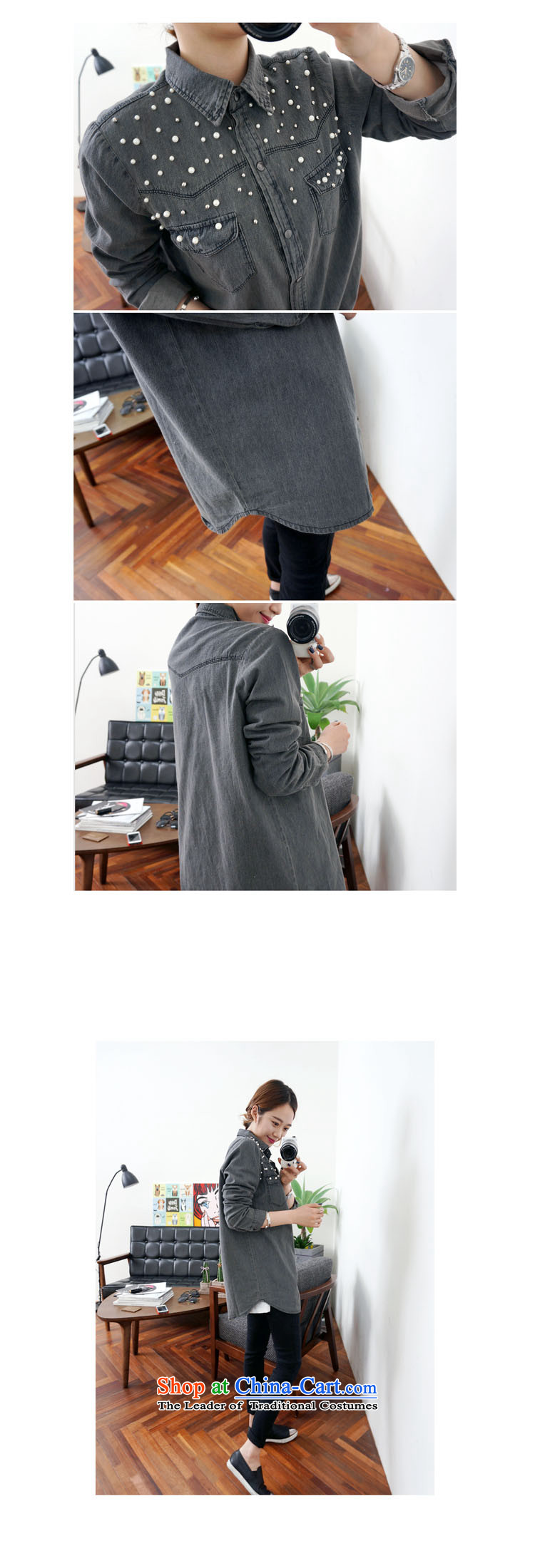 The results of the 2015 autumn and winter new Korean to xl thick mm very casual jacket coat cowboy graphics thin nail pearl cowboy yi 6105 smoke gray shirt female XL Photo, prices, brand platters! The elections are supplied in the national character of distribution, so action, buy now enjoy more preferential! As soon as possible.