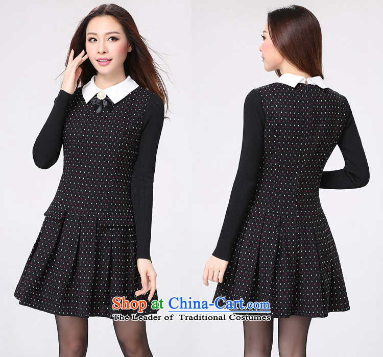 Gilland adjustable to increase women's code 2015 Spring dresses thick mm long-sleeved thick sister Sau San video thin Korean spring and autumn 2187 Black XL Photo, prices, brand platters! The elections are supplied in the national character of distribution, so action, buy now enjoy more preferential! As soon as possible.