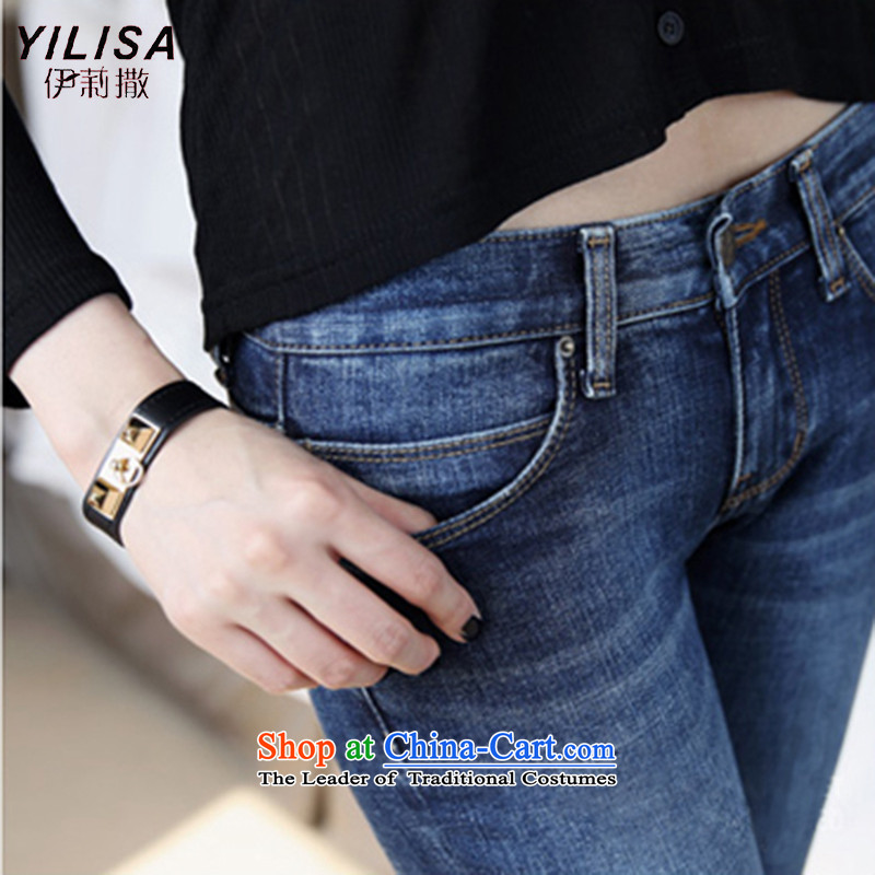 Large YILISA Women 2015 Fall/Winter Collections Korean version of large code cowboy thick MM stretch of Sau San jeans leisure jeans sub H2151 conventional 38, Elizabeth YILISA (sub-) , , , shopping on the Internet