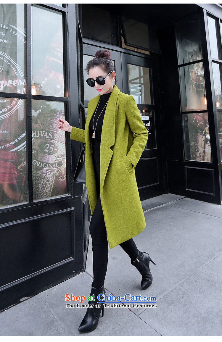 Mrs and gross? coats female woolen coat female non-cashmere overcoat female 2015 new winter Korean long in Sau San Green M picture, prices, brand platters! The elections are supplied in the national character of distribution, so action, buy now enjoy more preferential! As soon as possible.