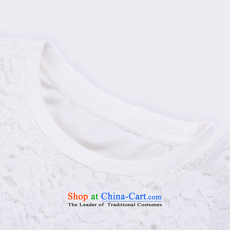 The former Yugoslavia Migdal code girls with new spring 2015 mm thick Korean version thin lace long-sleeved top female white 3XL, 651365131 Yugoslavia Mak , , , shopping on the Internet