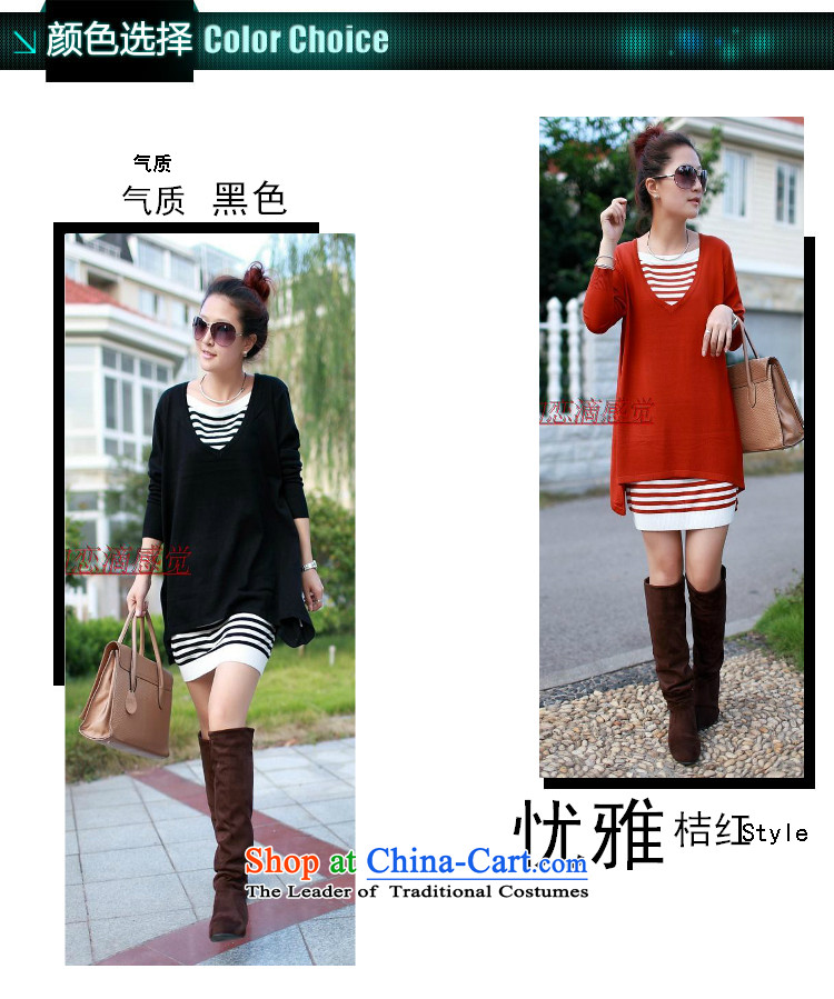 In short autumn 2015 New Joseph Korean version of large numbers of ladies in mm thick long long-sleeved dresses leisure wear loose knitwear skirt female orange XXL picture, prices, brand platters! The elections are supplied in the national character of distribution, so action, buy now enjoy more preferential! As soon as possible.