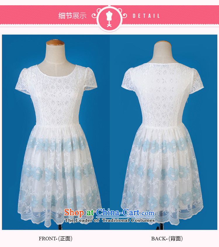 【 C.O.D. package mail as soon as possible the new 2015 spring/summer load lace elegant sweet dresses XL OL video thin short-sleeved rust spend a short skirt lady Skirt Style of Sau San please refer to the blue data option code Oh Picture, prices, brand platters! The elections are supplied in the national character of distribution, so action, buy now enjoy more preferential! As soon as possible.