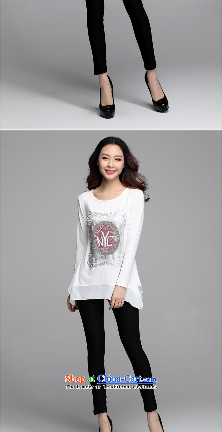 In accordance with the perfect spring 2015 the new Korean loose video thin large stamp long-sleeved T-shirt chiffon stitching forming the Netherlands Y2047 female white XXXL picture, prices, brand platters! The elections are supplied in the national character of distribution, so action, buy now enjoy more preferential! As soon as possible.