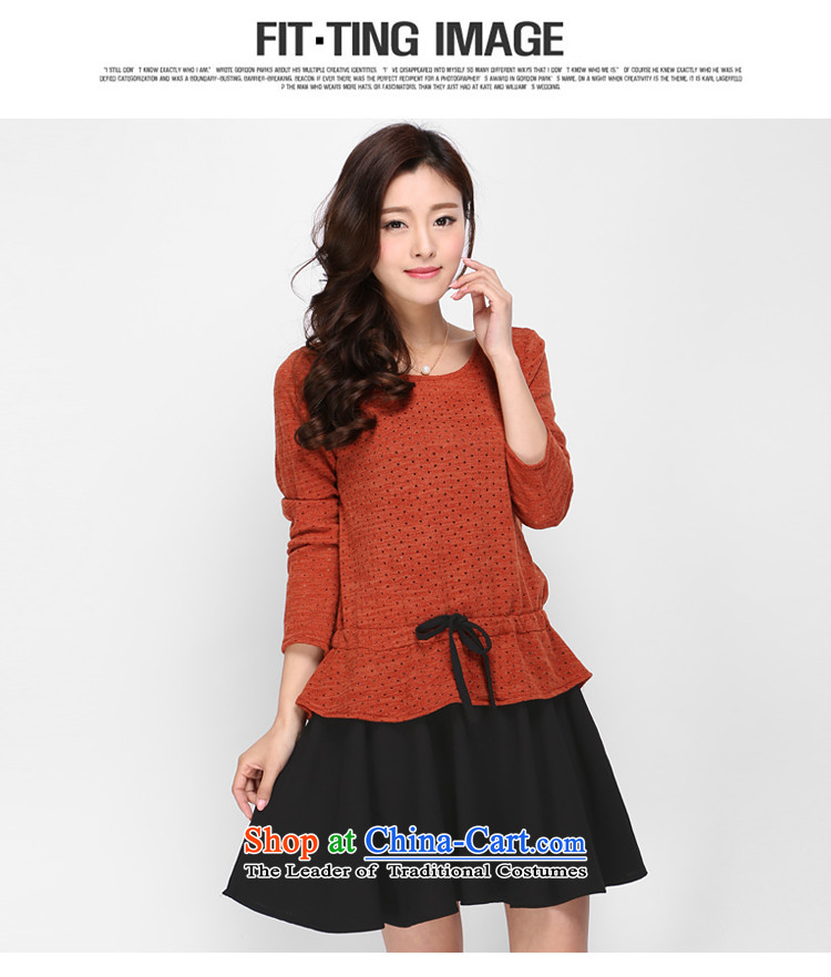 Luo Shani flower code women mm2015 thick with the new Korean autumn version long-sleeved sweater knit video thin dresses 0004 which corresponds to the orange 5XL( spring new products-hye) Picture, prices, brand platters! The elections are supplied in the national character of distribution, so action, buy now enjoy more preferential! As soon as possible.