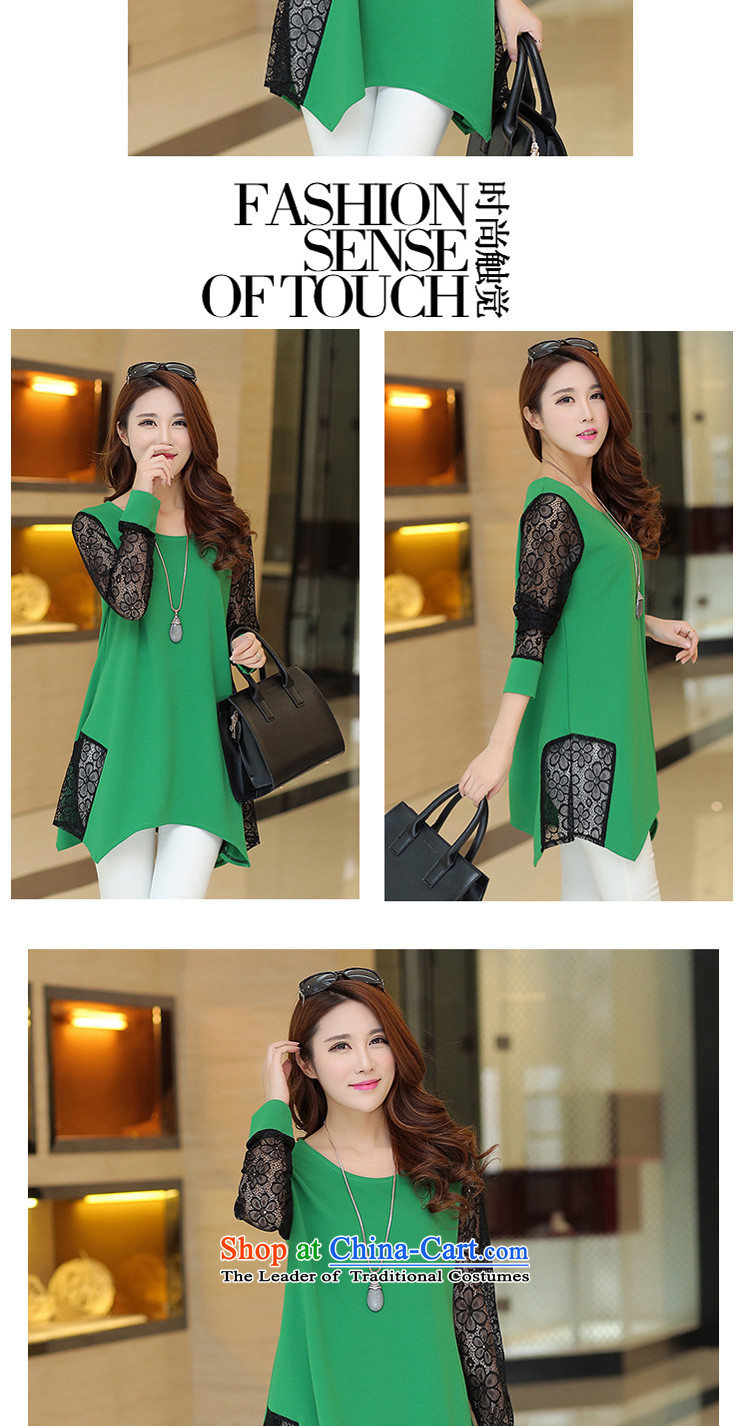 Flower to Isabelle spring and summer 2015 new fat mm to xl loose video thin lace stitching long-sleeved dresses female D1552 green L picture, prices, brand platters! The elections are supplied in the national character of distribution, so action, buy now enjoy more preferential! As soon as possible.