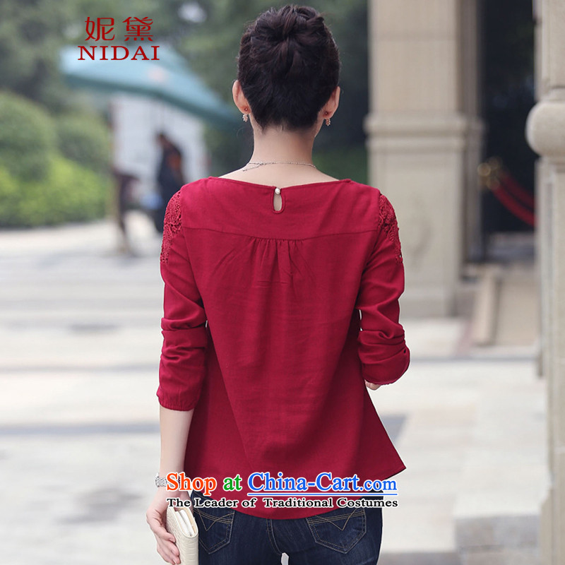 Connie Doi 2015 summer on new long-sleeved T-shirt female large middle-aged women forming the Women's clothes female T shirt XB8001 BOURDEAUX XL, Connie Doi (NIDAI) , , , shopping on the Internet