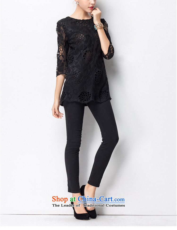 Replace, Hin thick zhuangting ting thin 2015 autumn large new women's high-end to increase expertise western sister lace shirt XXXXL 1323 picture, prices, brand platters! The elections are supplied in the national character of distribution, so action, buy now enjoy more preferential! As soon as possible.