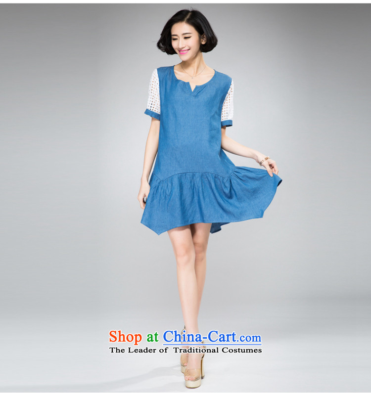 The Eternal-soo to xl women's dresses thick sister 2015 Summer new product expertise, Hin thick mm thin, stylish cowboy Korean sweet skirt light blue jeans 2XL Photo, prices, brand platters! The elections are supplied in the national character of distribution, so action, buy now enjoy more preferential! As soon as possible.