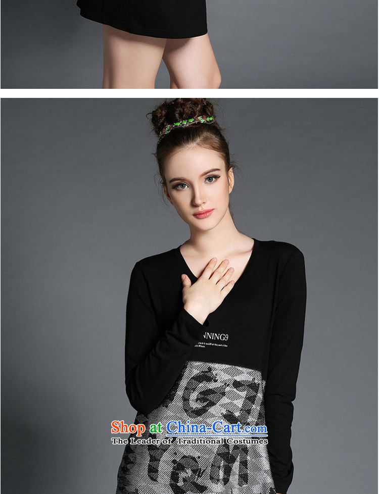 Replace, Hin thick zhuangting ting thin 2015 autumn large new women's high-end to increase expertise western sister dresses 1825 Black XXL picture, prices, brand platters! The elections are supplied in the national character of distribution, so action, buy now enjoy more preferential! As soon as possible.