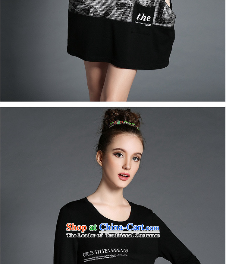Replace, Hin thick zhuangting ting thin 2015 autumn large new women's high-end to increase expertise western sister dresses 1825 Black XXL picture, prices, brand platters! The elections are supplied in the national character of distribution, so action, buy now enjoy more preferential! As soon as possible.