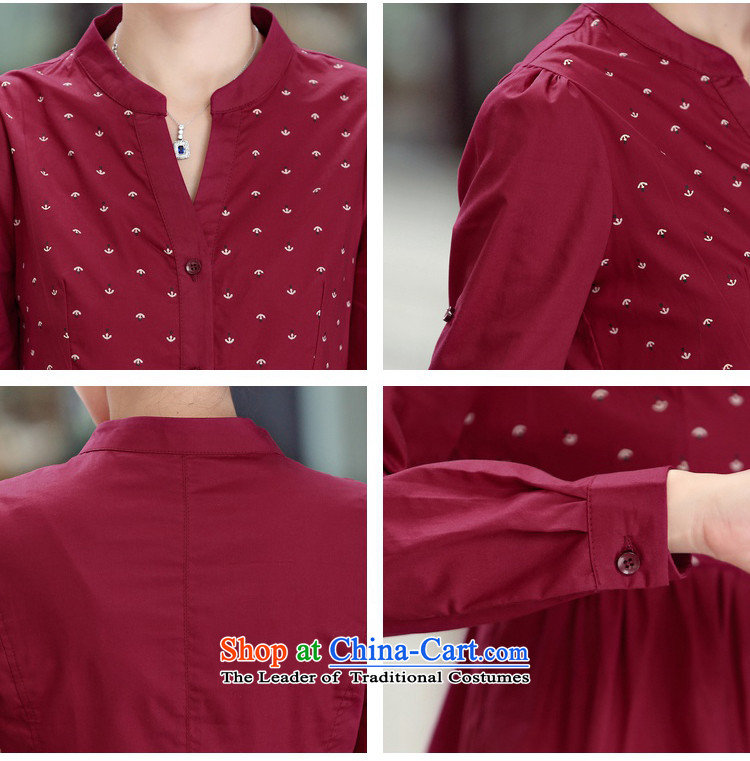 Connie Doi 2015 Autumn on large women to increase load autumn shirt  y6001 shirts blue 3XL picture, prices, brand platters! The elections are supplied in the national character of distribution, so action, buy now enjoy more preferential! As soon as possible.