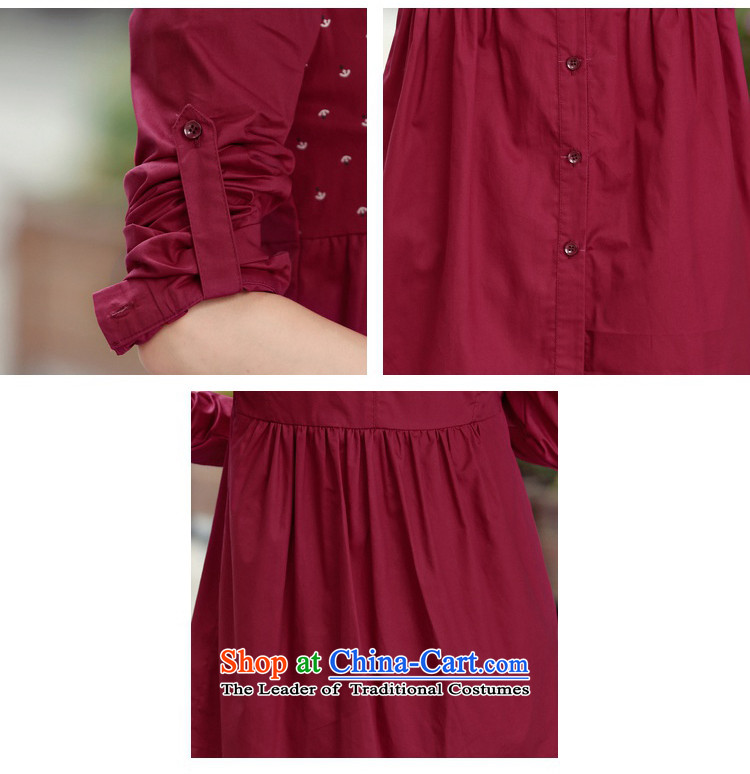 Connie Doi 2015 Autumn on large women to increase load autumn shirt  y6001 shirts blue 3XL picture, prices, brand platters! The elections are supplied in the national character of distribution, so action, buy now enjoy more preferential! As soon as possible.