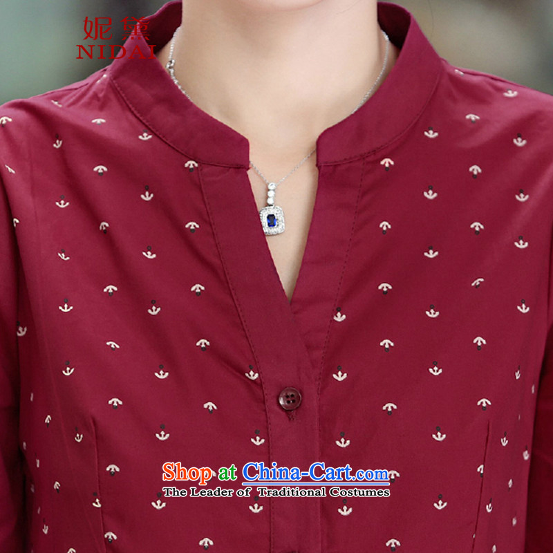 Connie Doi 2015 Autumn on large women to increase load autumn shirt  y6001 shirts blue 3XL, Connie Doi (NIDAI) , , , shopping on the Internet