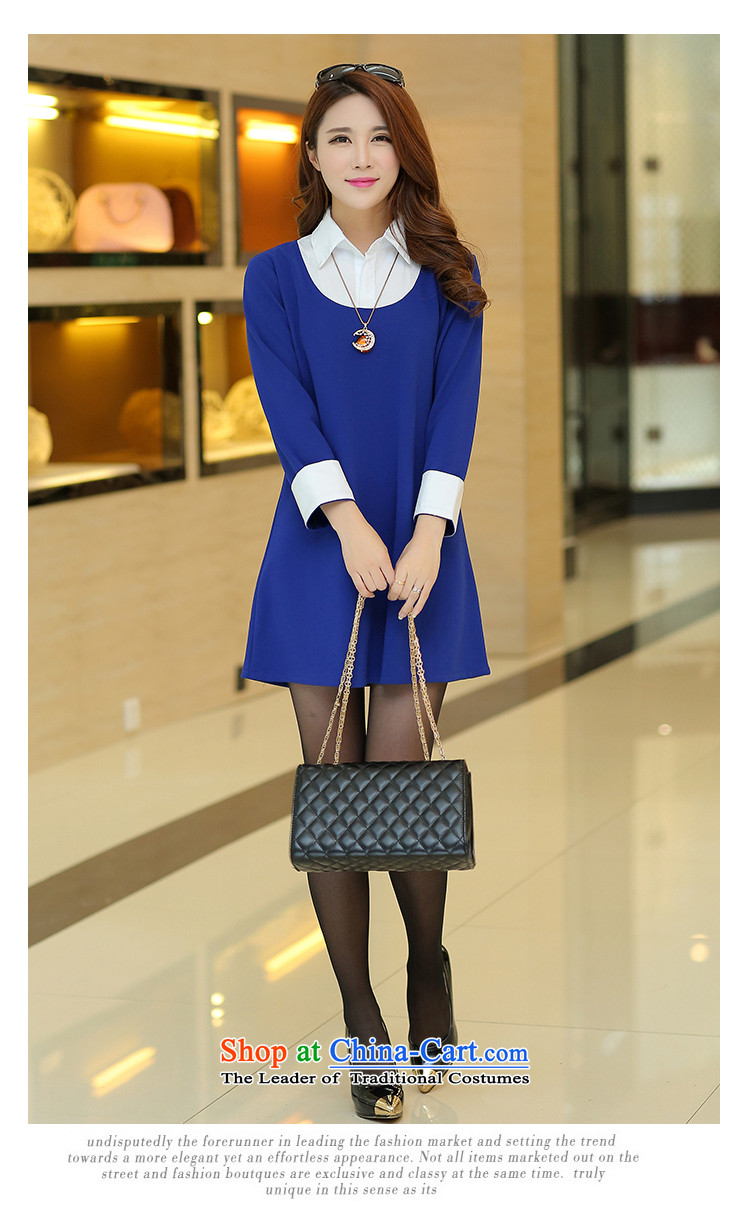 Large YILISA Women 2015 new spring Korean loose video thin dresses thick mm spring and summer stylish shirt W9509 t-shirt 5XL Blue Photo, prices, brand platters! The elections are supplied in the national character of distribution, so action, buy now enjoy more preferential! As soon as possible.