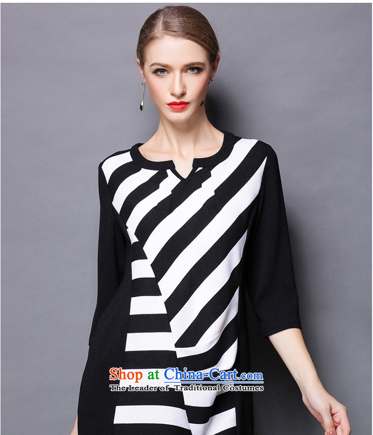 Replace, Hin thick zhuangting ting thin 2015 autumn large new women's high-end to increase expertise western sister dresses XXXL black and white photo 1811, prices, brand platters! The elections are supplied in the national character of distribution, so action, buy now enjoy more preferential! As soon as possible.